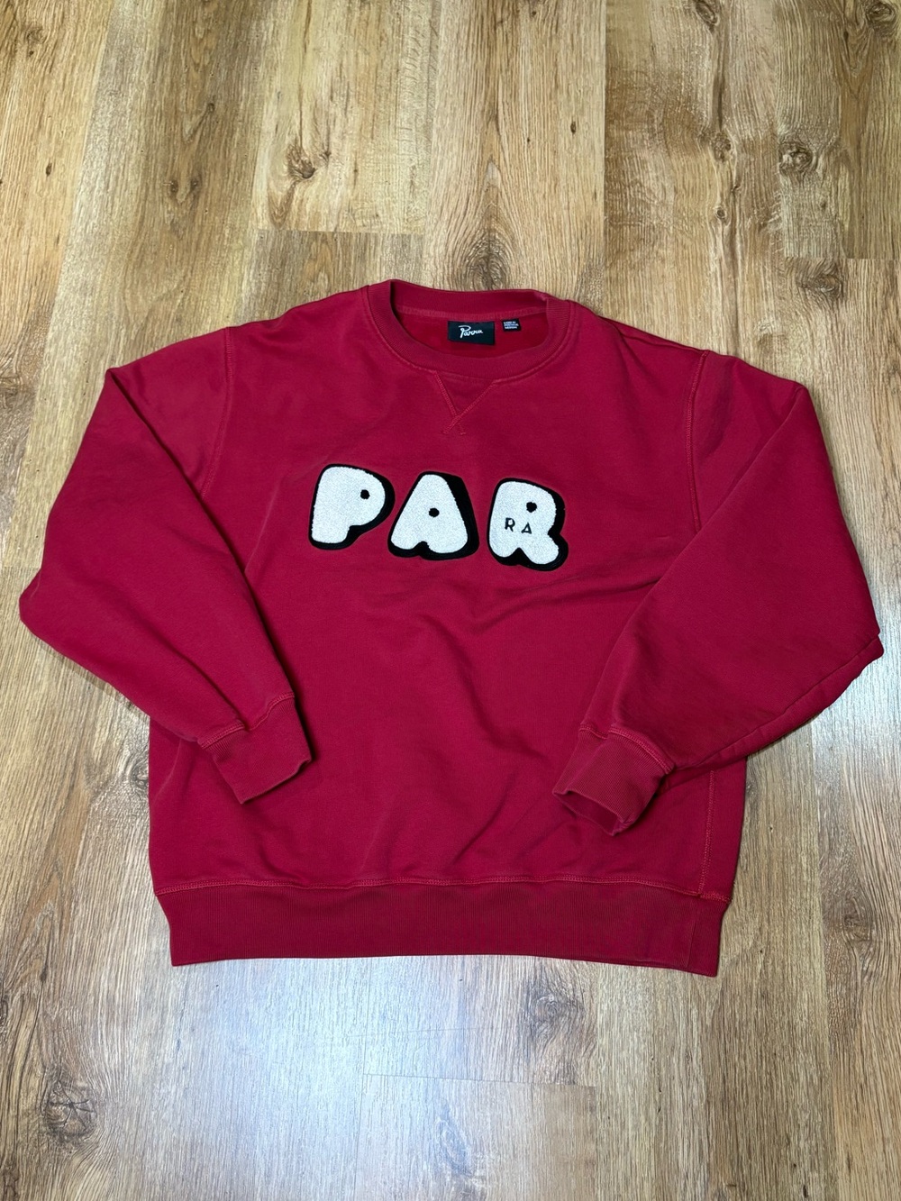 Parra Embroidered Red Crewneck Sweatshirt - Men